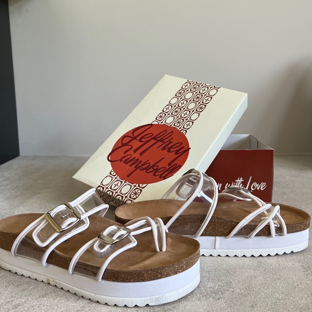 Jeffrey Campbell Fatu Sandal - clear/white